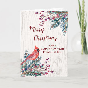 Rustic For Group Christmas Holiday Card