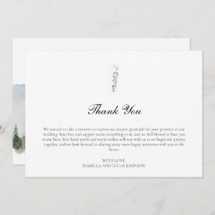 Rustic Forest and Mountain Flat Thank You Card