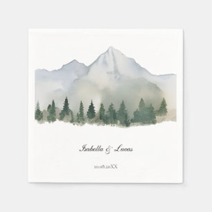 Rustic Forest and Mountain Wedding  Napkin