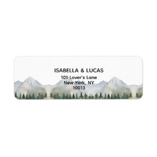 Rustic Forest and Mountain Wedding Return Address