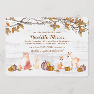 Rustic Forest Animals Invitation