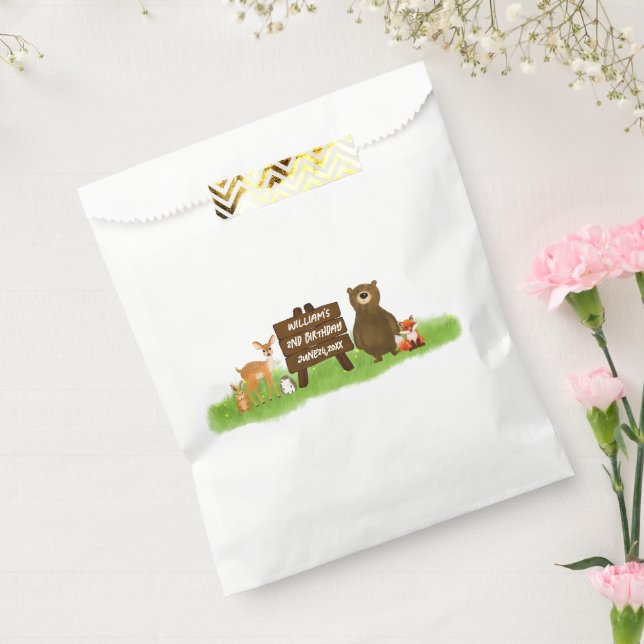 Rustic Forest Animals Kid's Birthday Favour Bag (Sealed)