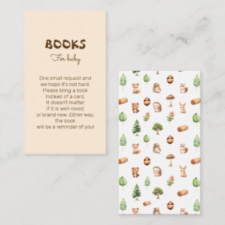Rustic Forest Baby Shower Book Request Enclosure Card