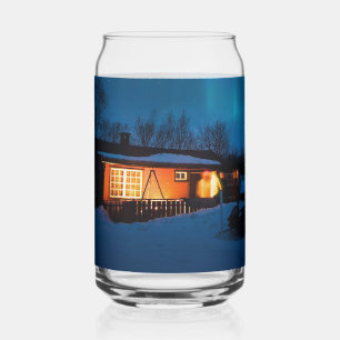 Rustic Forest Cottages & Cozy Cabins Nature Photos Can Glass