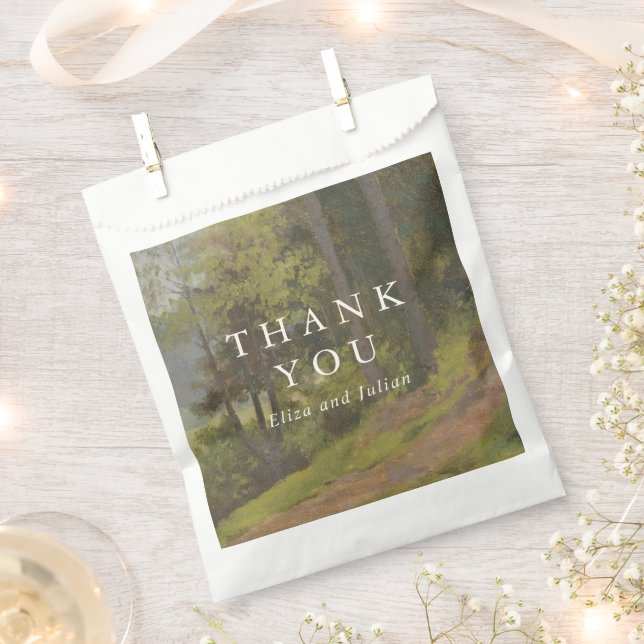 Rustic Forest Elegant Wedding Favour Bag (Clipped)