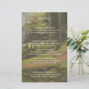 Rustic Forest Elegant Wedding Menu