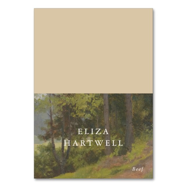 Rustic Forest Elegant Wedding Place Card (Front)