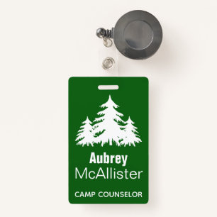 Rustic Forest Fir Trees   Camp Counsellor Badge