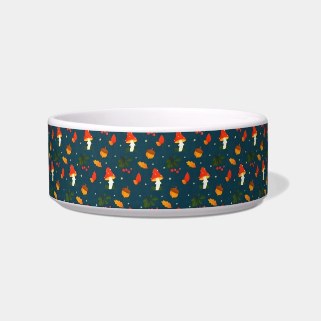 Rustic Forest Foliage Autumn Winter Berries  Bowl (Front)