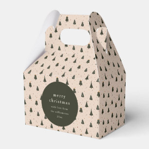 Rustic Forest Green Christmas Trees Gift From Favor Box
