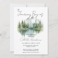 Rustic Forest Journey Begins Watercolor 