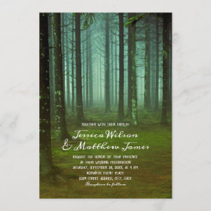 Rustic Forest Magical Woods Fall Country Wedding Invitation