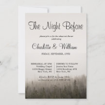 Rustic Forest Misty Landscape Rehearsal Dinner