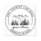 Rustic Forest Mountain Sketch Return Address