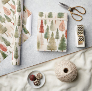 Rustic Forest of Trees Wrapping Paper