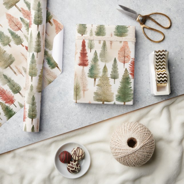 Rustic Forest of Trees  Wrapping Paper (Crafts)