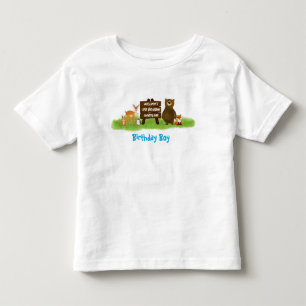 Rustic Forest Party Animals Guest of Honour Toddler T-shirt