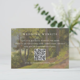 Rustic Forest QR Code Elegant Wedding Enclosure Card