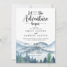 Rustic Forest Watercolor Wedding 