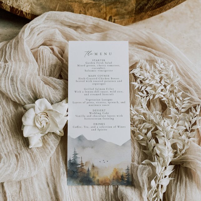 Rustic Forest Wedding Menu (Creator Uploaded)