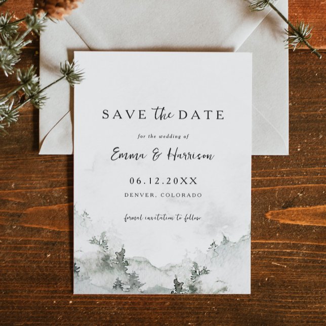 Rustic Forest Wedding Save the Date Card (Creator Uploaded)