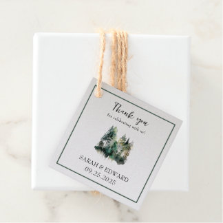 Rustic Forest Wedding Thank You Favour Tags