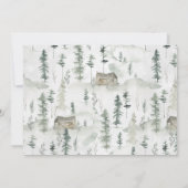 Rustic Forest Woodland Birthday Party Invitation (Back)