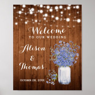 Rustic Forget Not Me Lights Poster