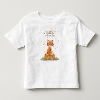 Rustic Fox Baby Shower Toddler T-shirt