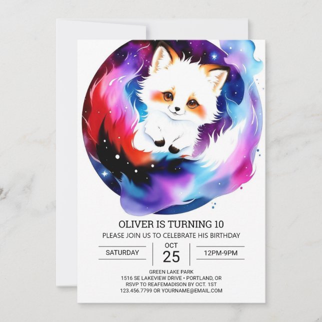 Rustic Foxes in the Forest Birthday Invitation (Front)
