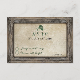 Rustic Framed Fishing Lure RSVP Card