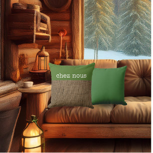 Rustic French Chez Nous Throw Pillow