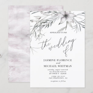 rustic french cottage botanics Wedding Invitation
