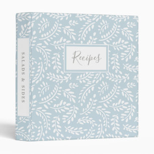 Rustic French Country Dusty Blue Recipe Binder