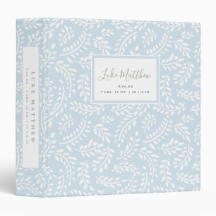 Rustic French Country Light Blue Baby Photo Binder