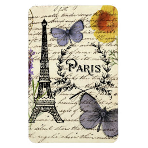 rustic french country scripts paris eiffel tower magnet