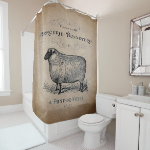 Rustic French Country Sheep Typography Farmhouse