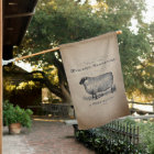Rustic French Country Sheep Typography Farmhouse