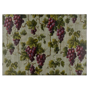 Rustic French Country Vineyard Grapevine Art Cutting Board