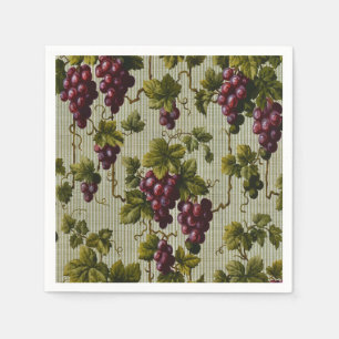 Rustic French Country Vineyard Grapevine Art Napkin