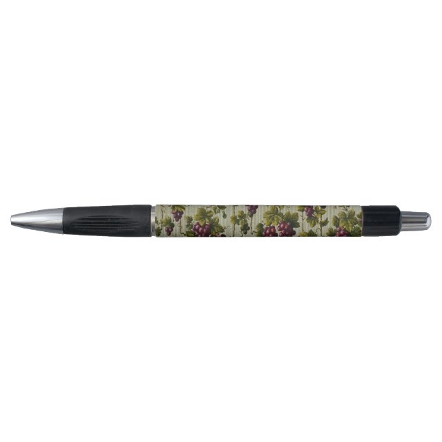 Rustic French Country Vineyard Grapevine Art Pen (Front)