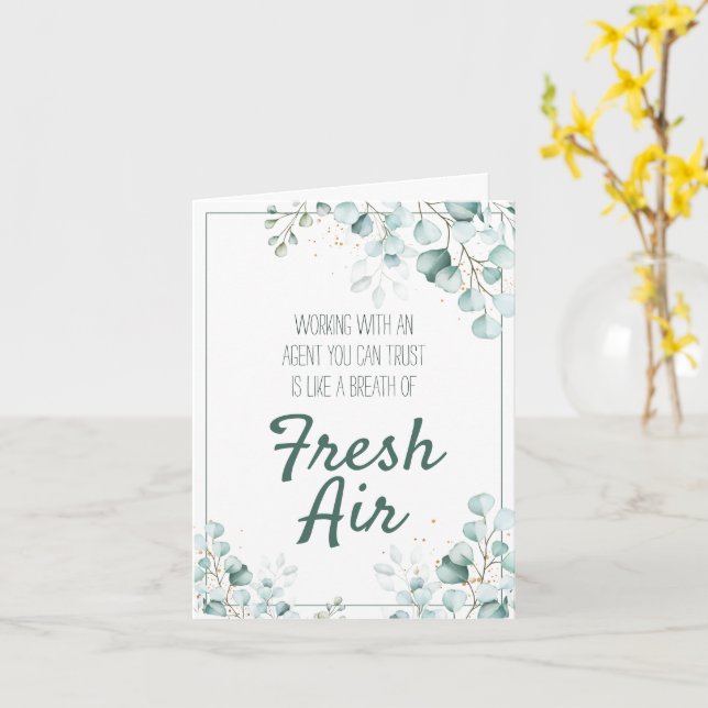 Rustic Fresh Air Real Estate Pop By Card (Yellow Flower)