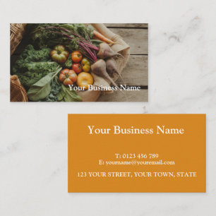 Rustic Fresh Produce Business Card