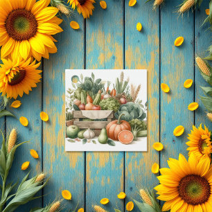 Rustic Fresh Produce Farmers Market Baby Shower Favour Tags