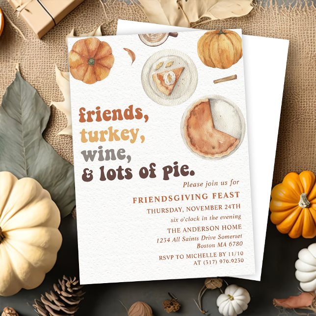 Rustic Friendsgiving Dinner Feast Party Invitation (Creator Uploaded)