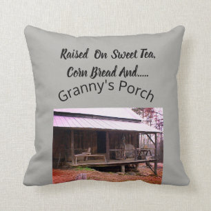 Rustic Front Porch Throw Pillow