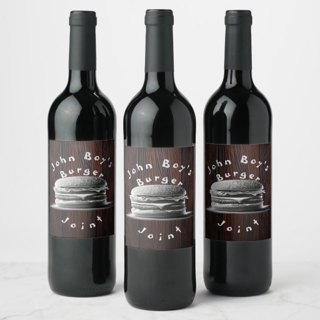 Rustic Fun BBQ Farmhouse Party  Wine Label (Bottles)
