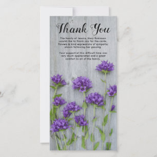 Rustic Funeral Forever in our Hearts Thank You Card