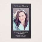 Rustic Funeral Memorial Photo Sympathy Prayer Card