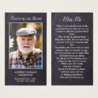 Rustic Funeral Photo Sympathy Memorial Prayer Card